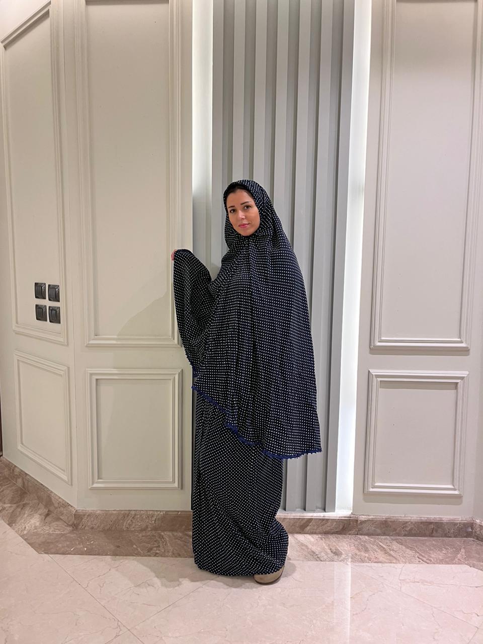 Black Polka Dot Viscose Two Pieces Set