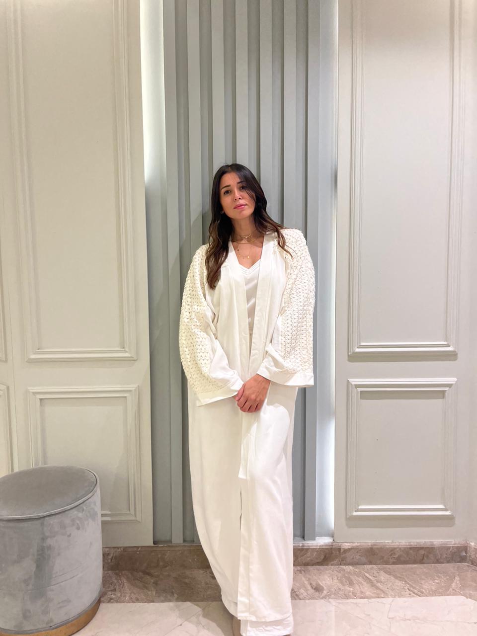 White Linen Abaya