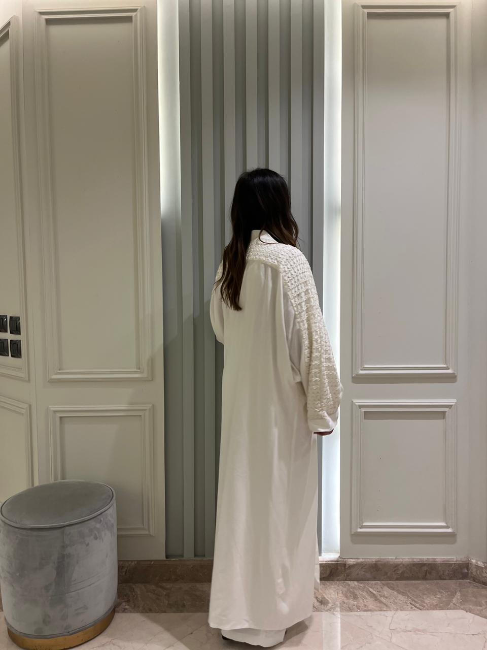 White Linen Abaya