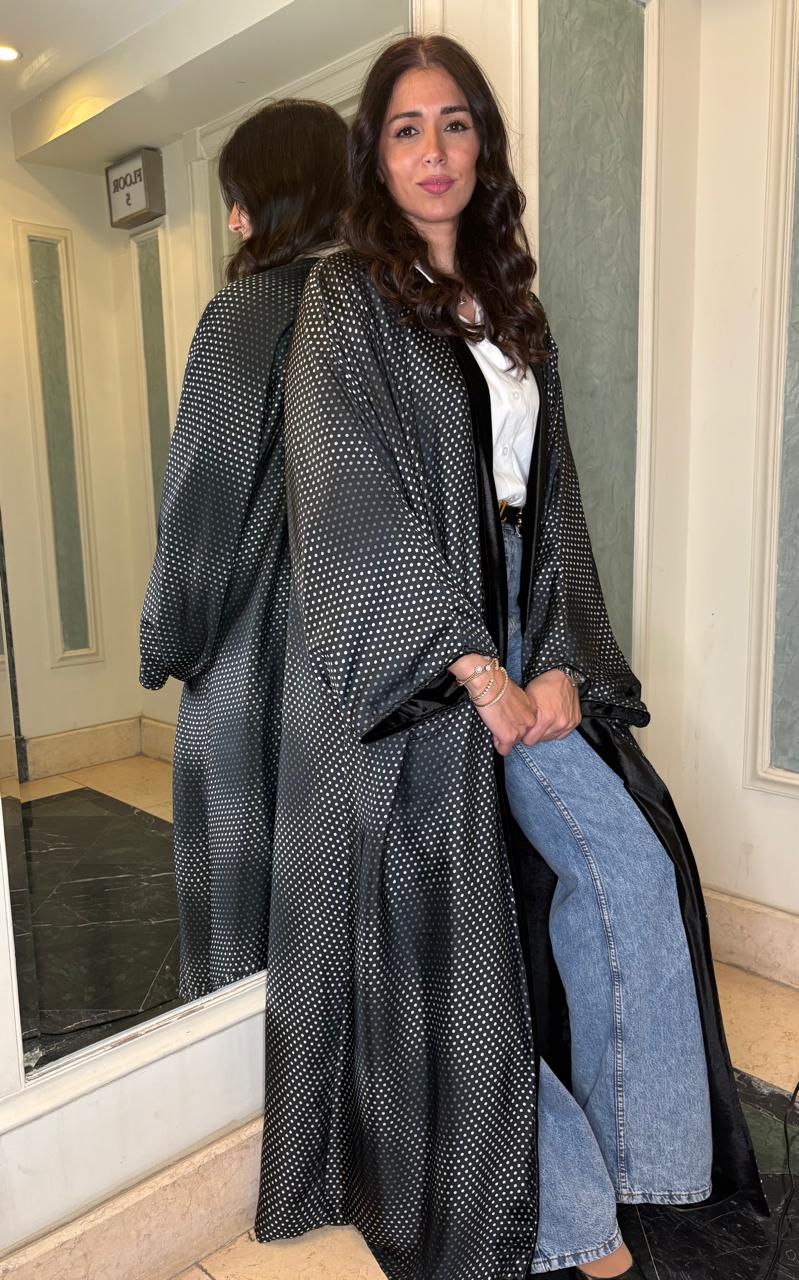 Black double face Abaya