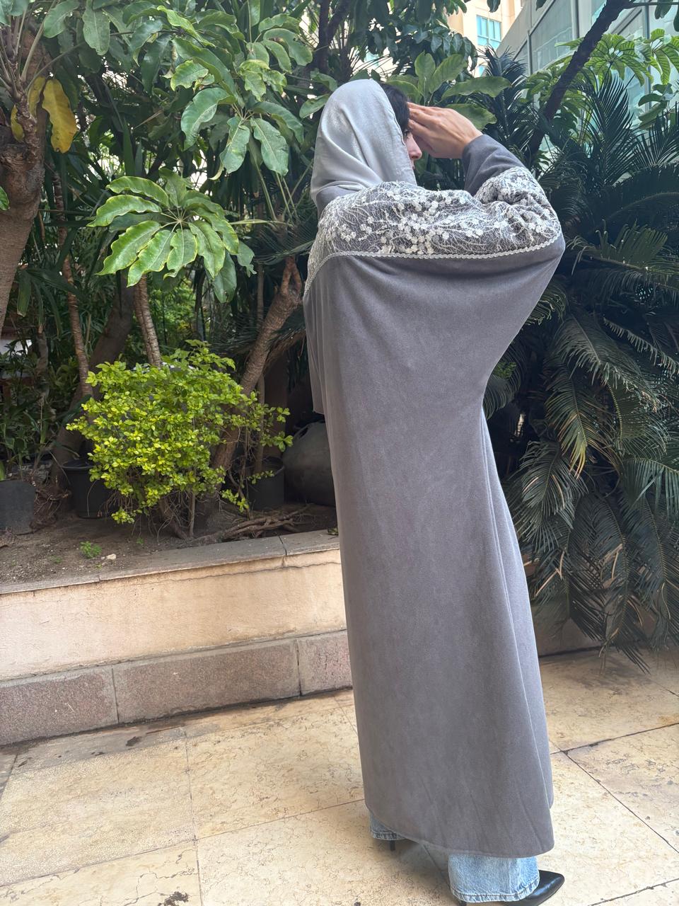 Grey abaya