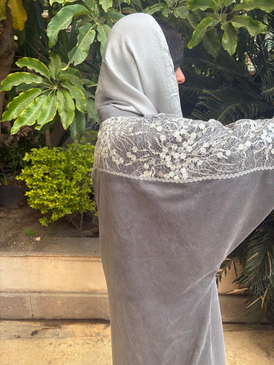 Grey abaya